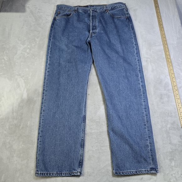Vintage Levi's 501 xx Blue Denim Jeans Mens 38x30 Button Fly 90s Made in USA 80s